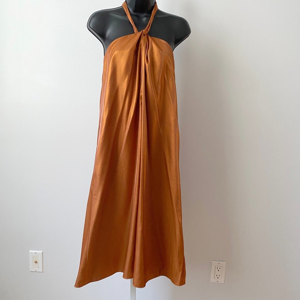 KEEPSAKE the Label Copper Halter Midi Dress
